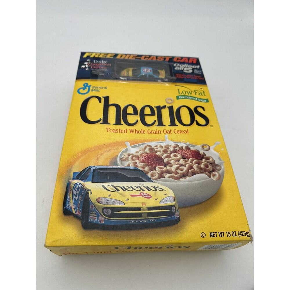 General Mills Cheerios 43 John Andretti Cereal Box 2001 Car #43